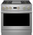 35-7/8 x 35-1/4 in. 23000 BTU 6.2 cu. ft. 4-Burner Sealed Gas Freestanding Range in Stainless Steel