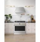 Monogram&reg; Stainless Steel 35-7/8 x 35-1/4 in. 23000 BTU 6.2 cu. ft. 4-Burner Sealed Gas Freestanding Range 