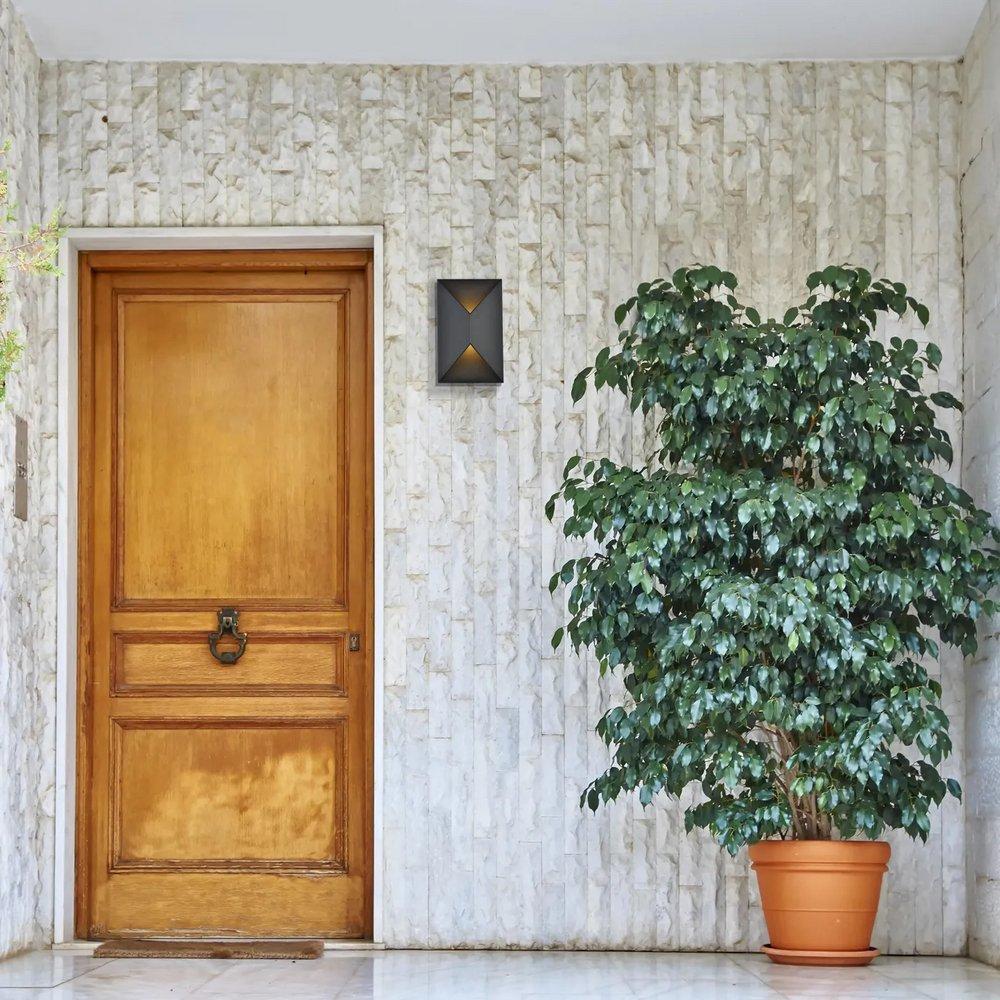 Elegant Lighting Black 16W 1-Light 11 in. Wall Sconce 