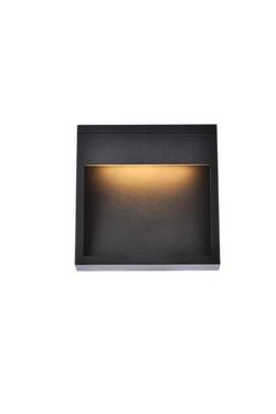 8W 1-Light 7 in. Wall Sconce in Black
