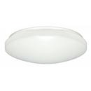 3-2/5 x 11-27/50 in. 16W 1-Light Integrated LED Flush Mount Ceiling Fixture in White