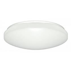 3-2/5 x 11-27/50 in. 16W 1-Light Integrated LED Flush Mount Ceiling Fixture in White