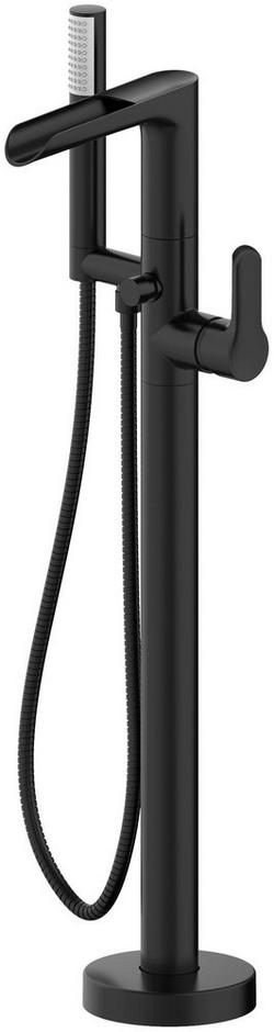 Single Handle Lever Floor Mount Filler in Matte Black (Trim Only)