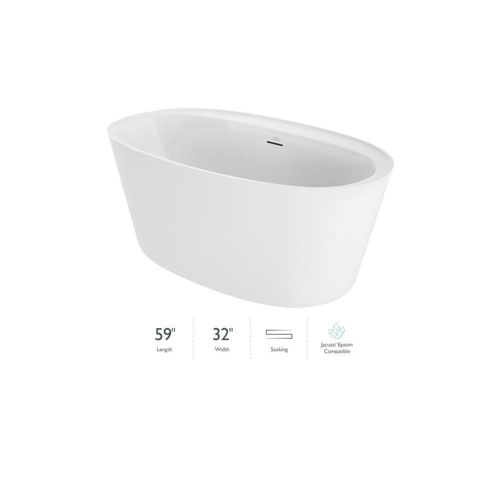 X 61X34 DM ACR FS SOAK TUB CNTR 