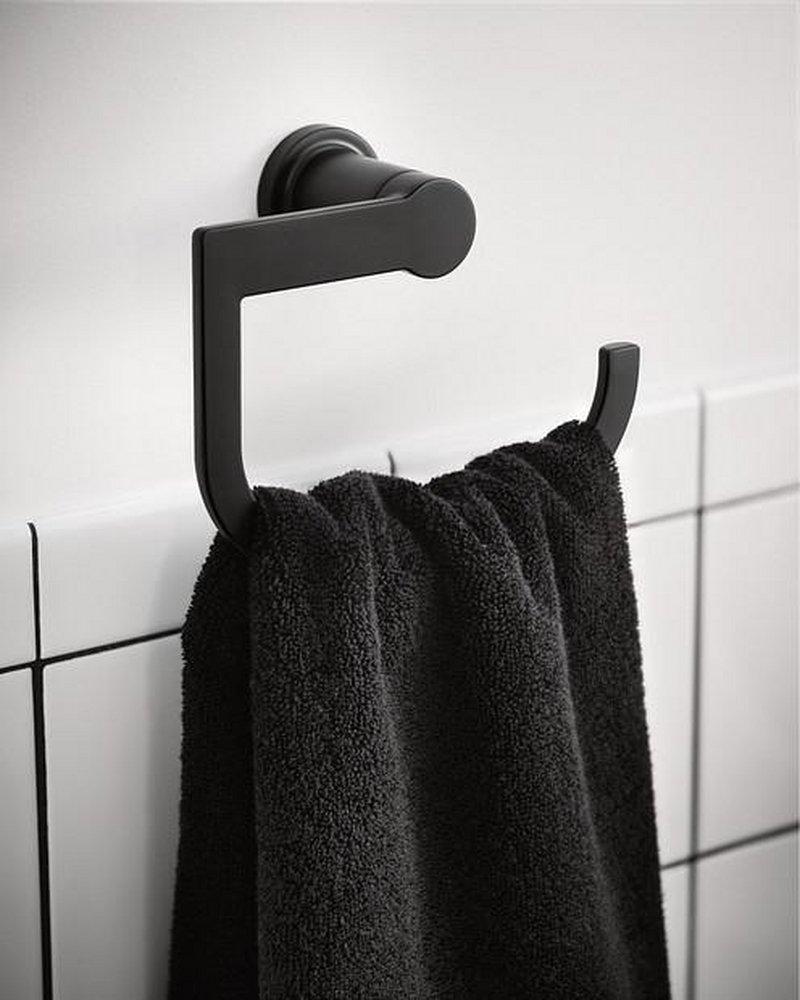 Moen Matte Black 6-5/8 in. Towel Bar 