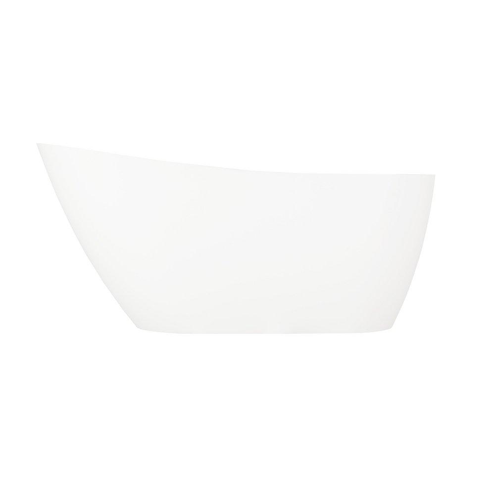 Signature Hardware White/White 66 x 28 in. Freestanding Bathtub with End Drain 