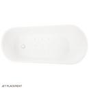 Signature Hardware White/White 66 x 28 in. Freestanding Bathtub with End Drain 