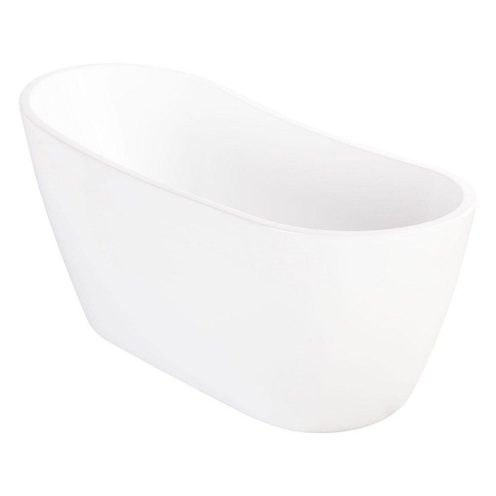 Signature Hardware White 66 x 28 in. Freestanding Bathtub with End Drain 