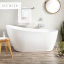 Signature Hardware White 66 x 28 in. Freestanding Bathtub with End Drain 