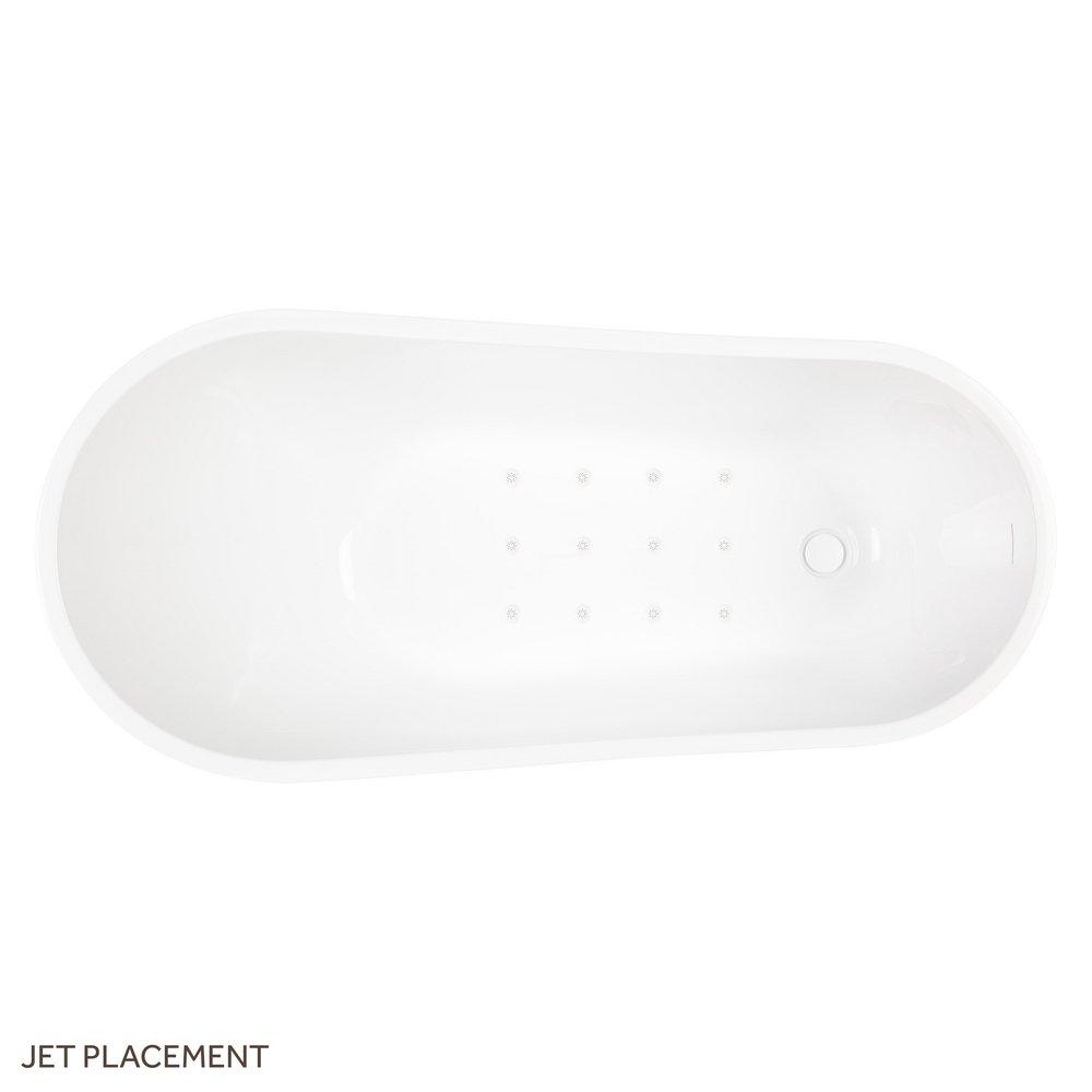 Signature Hardware White 71 x 28 in. Freestanding Bathtub with End Drain 