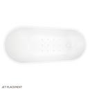 Signature Hardware White 71 x 28 in. Freestanding Bathtub with End Drain 