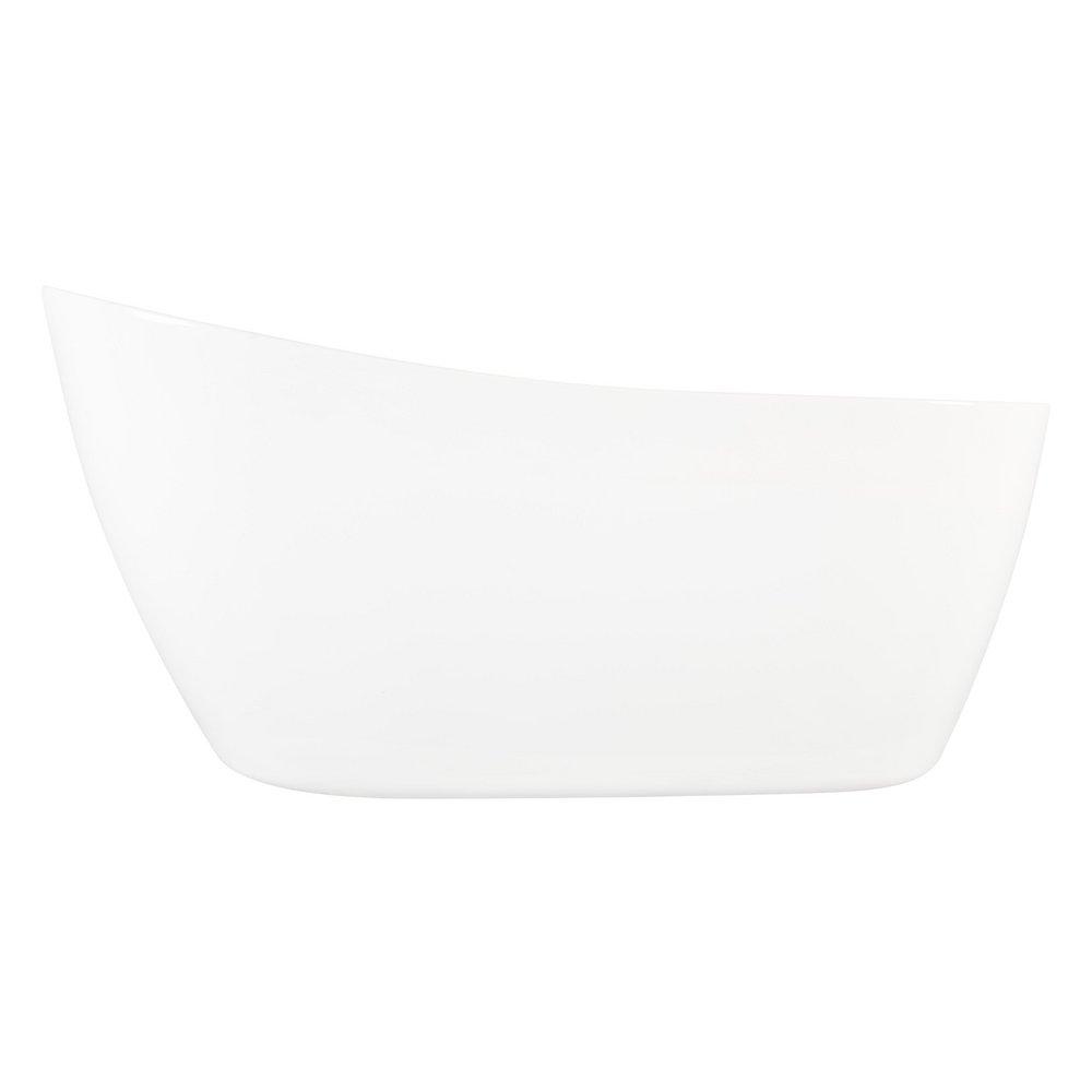 Signature Hardware White 71 x 28 in. Freestanding Bathtub with End Drain 