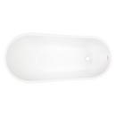 Signature Hardware White 71 x 28 in. Freestanding Bathtub with End Drain 