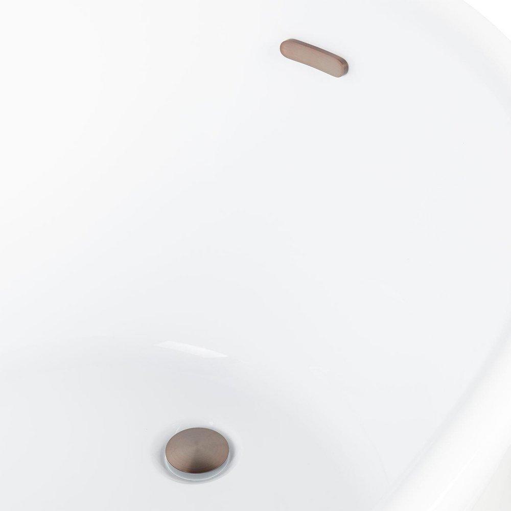 Signature Hardware White 66 x 34-1/2 in. Freestanding Bathtub with End Drain 