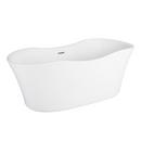Signature Hardware White 66-3/4 x 29 in. Freestanding Bathtub with Center Drain 