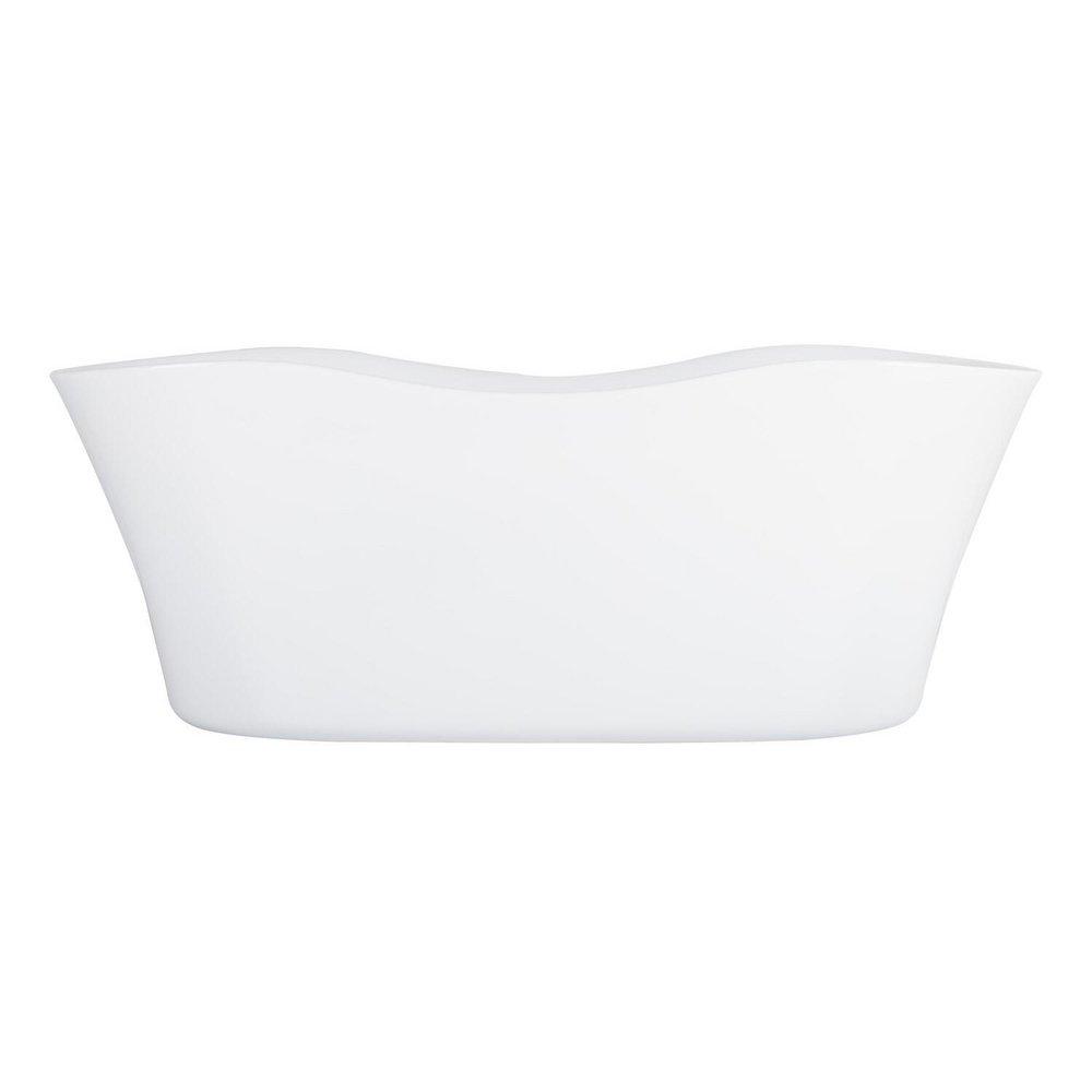 Signature Hardware White 66-3/4 x 29 in. Freestanding Bathtub with Center Drain 
