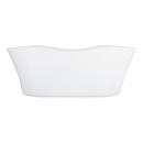 Signature Hardware White 66-3/4 x 29 in. Freestanding Bathtub with Center Drain 