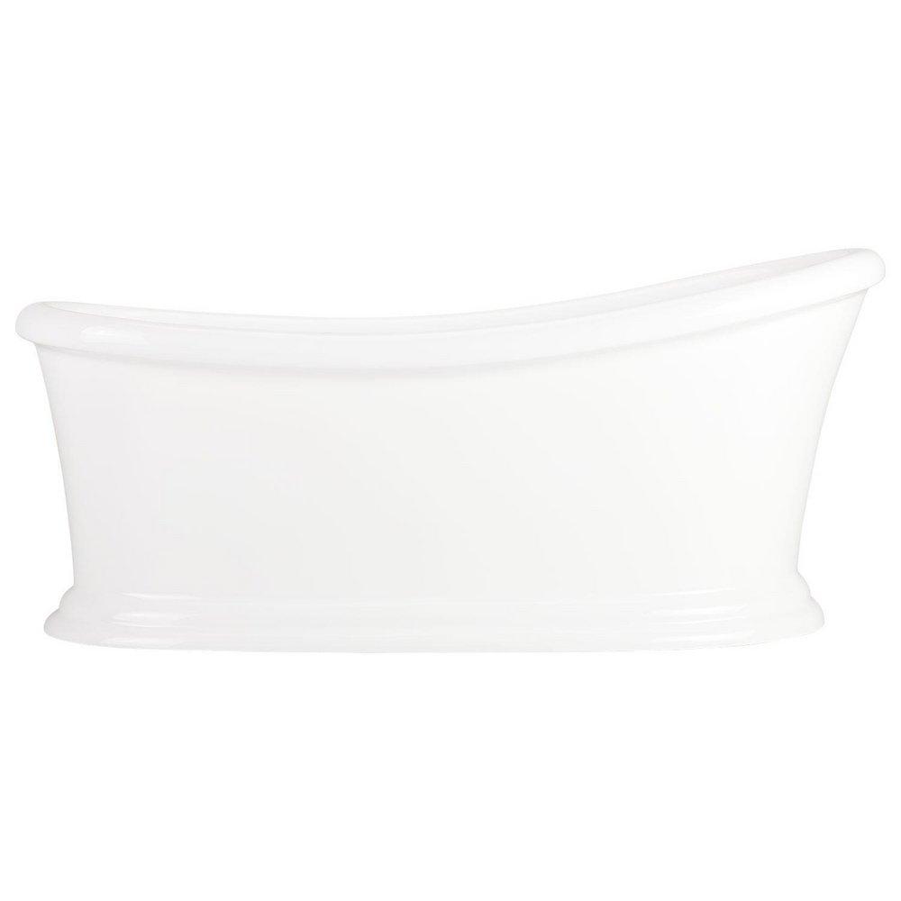 Signature Hardware White 67 x 28-1/2 in. Freestanding Bathtub with End Drain 