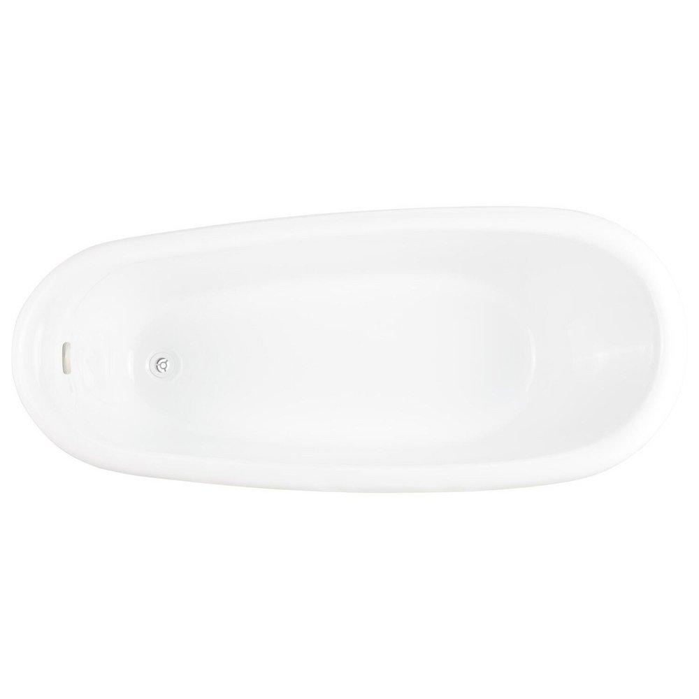 Signature Hardware White 67 x 28-1/2 in. Freestanding Bathtub with End Drain 
