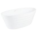 Signature Hardware White 66-1/2 x 32 in. Freestanding Bathtub with Center Drain 