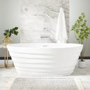 Signature Hardware White 66-1/2 x 32 in. Freestanding Bathtub with Center Drain 