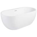 Signature Hardware White 55-3/8 x 29-1/8 in. Freestanding Bathtub with Offset Drain 