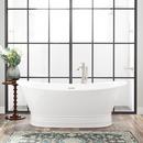 Signature Hardware White 69 x 31-1/8 in. Freestanding Bathtub with Center Drain 