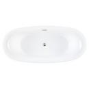 Signature Hardware White 69 x 31-1/8 in. Freestanding Bathtub with Center Drain 