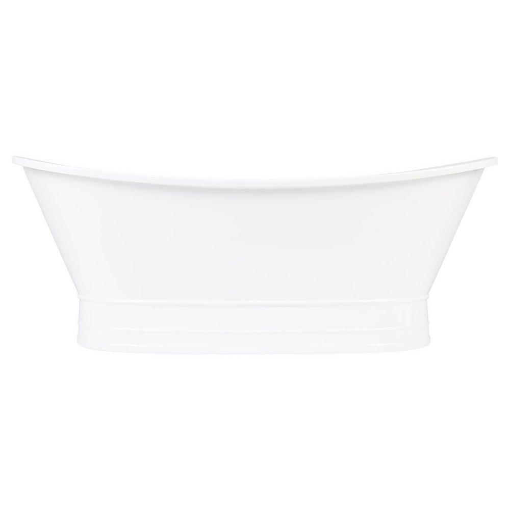 Signature Hardware White 69 x 31-1/8 in. Freestanding Bathtub with Center Drain 