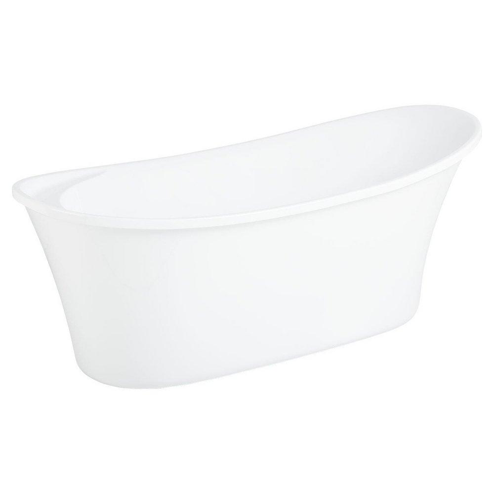 Signature Hardware White 66 x 29-1/2 in. Freestanding Bathtub with End Drain 