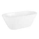 Signature Hardware White 62-1/4 x 28-3/8 in. Freestanding Bathtub with Offset Drain 