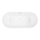 Signature Hardware White 65-3/4 x 29-1/2 in. Freestanding Bathtub with Offset Drain 