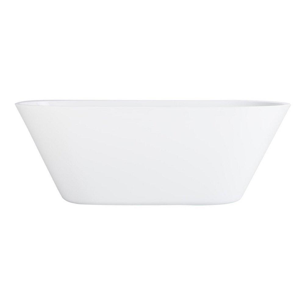 Signature Hardware White 65-3/4 x 29-1/2 in. Freestanding Bathtub with Offset Drain 