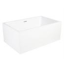Signature Hardware White 59 x 37-1/4 in. Freestanding Bathtub with Center Drain 