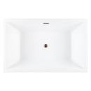 Signature Hardware White 59 x 37-1/4 in. Freestanding Bathtub with Center Drain 