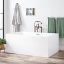 Signature Hardware White 59 x 37-1/4 in. Freestanding Bathtub with Center Drain 