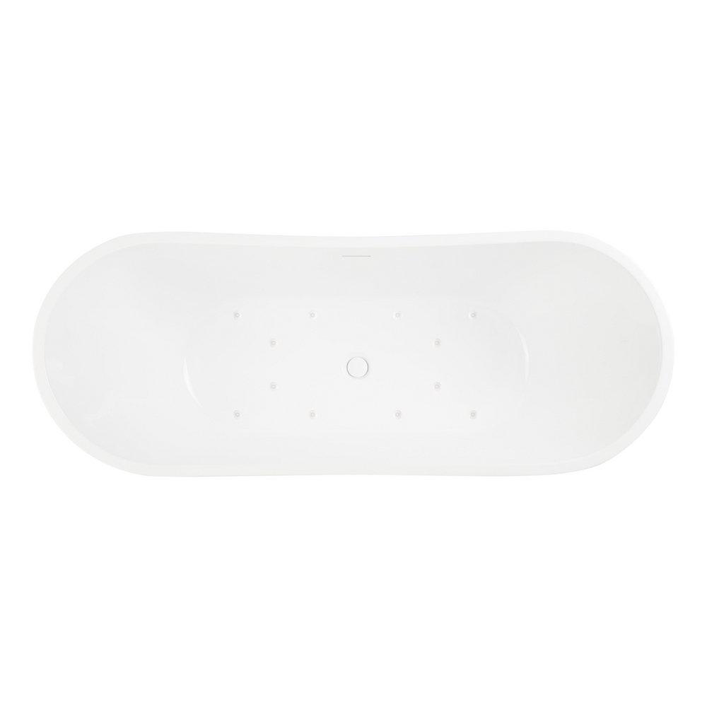 Signature Hardware White 72 x 28-1/4 in. Freestanding Bathtub with Center Drain 