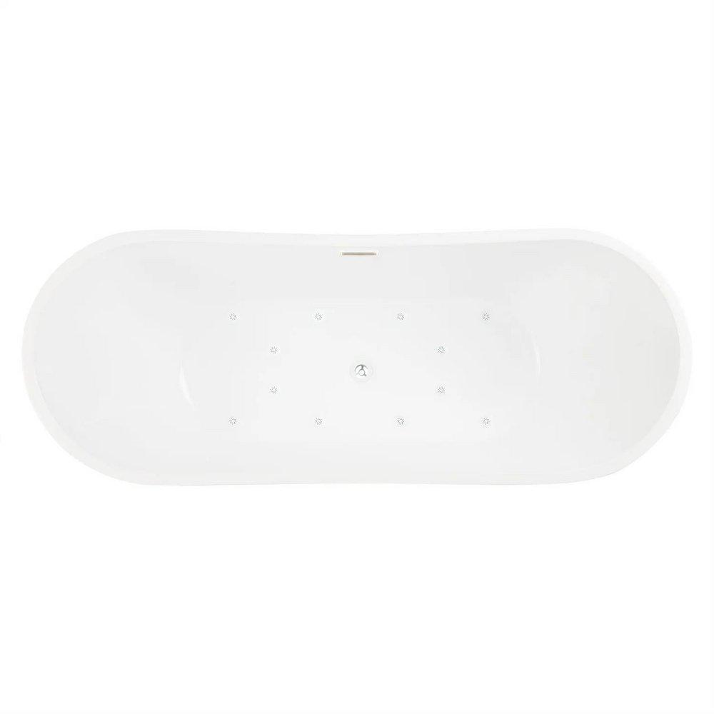 Signature Hardware White 72 x 28-1/4 in. Freestanding Bathtub with Center Drain 