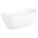 Signature Hardware White 72 x 28-1/4 in. Freestanding Bathtub with Center Drain 