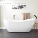 Signature Hardware White 72 x 28-1/4 in. Freestanding Bathtub with Center Drain 