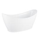 69-1/8 x 32 in. Freestanding Bathtub with Center Drain in White and Foam Insulated Trim