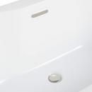 Signature Hardware White 64-3/4 x 29-1/2 in. Freestanding Bathtub with Offset Drain 