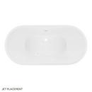 Signature Hardware White 64-3/4 x 29-1/2 in. Freestanding Bathtub with Offset Drain 