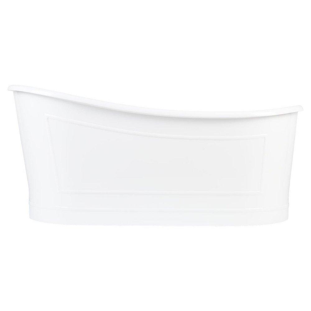 Signature Hardware White 66 x 34-1/2 in. Freestanding Bathtub with End Drain 