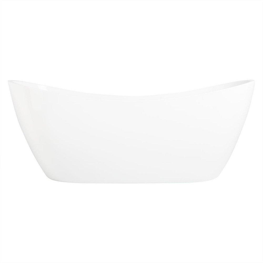 Signature Hardware White 72 x 28-1/4 in. Freestanding Bathtub with Center Drain 