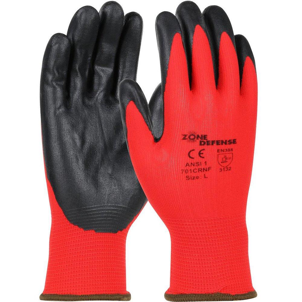 West Chester&reg; Red Nitrile Gloves in Red/Black 