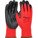 Size L Nitrile Gloves in Red/Black