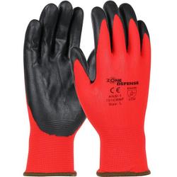 Size L Nitrile Gloves in Red/Black