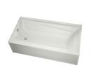 MAAX White 59-7/8 x 42 in. Soaker Alcove Bathtub in White 