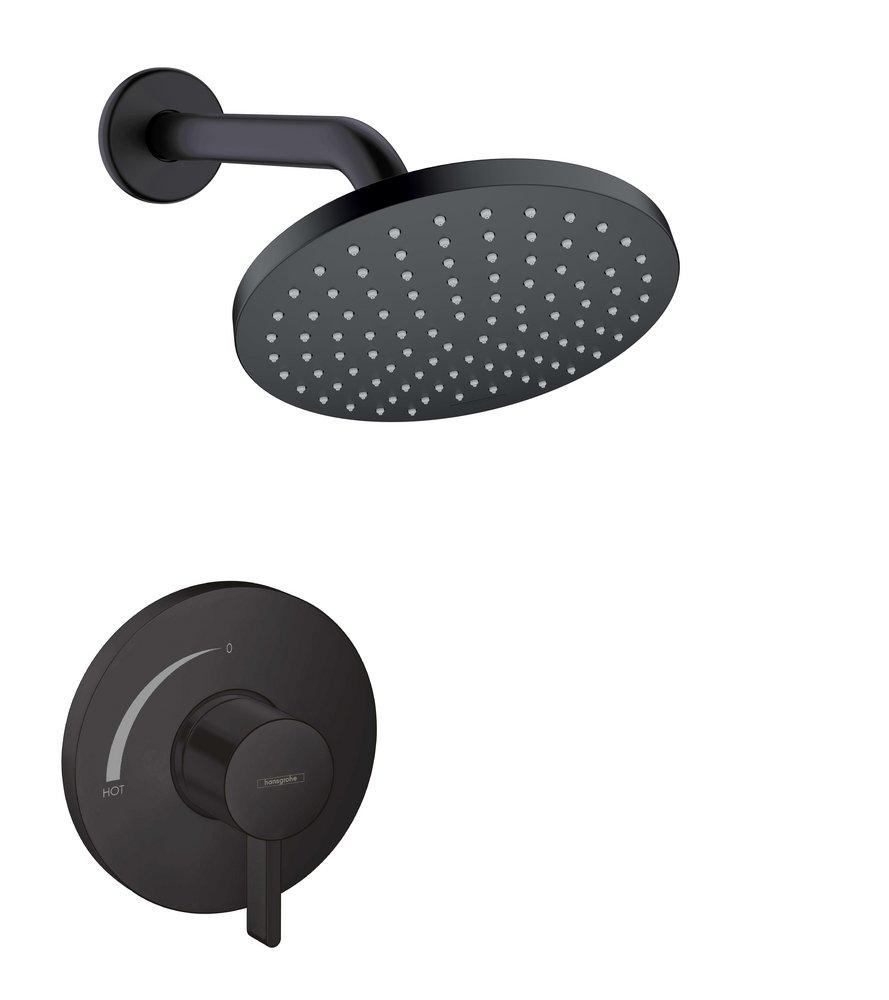 Hansgrohe Matte Black Single Handle Single Function Shower Faucet  (Trim Only) 